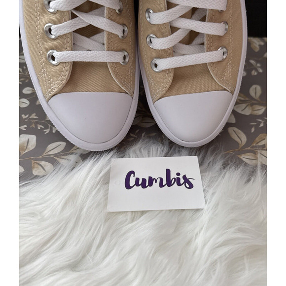Converse by YOU Chuck Taylor All Star Hi Top Move Shoes Size Women' 7 Tan/ White - Picture 5 of 9